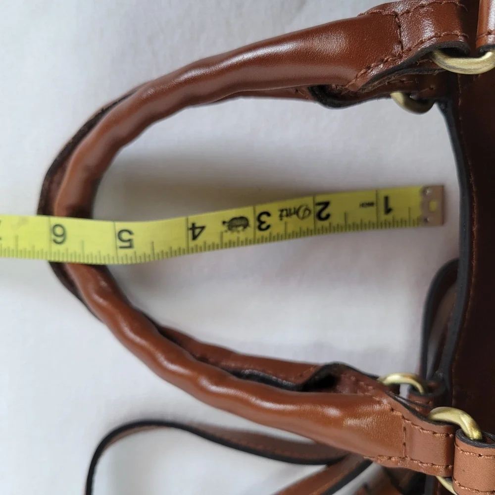 Patricia Nash Womens Aileen Leather Top Handle Satchel Bag Purse Floral Tan